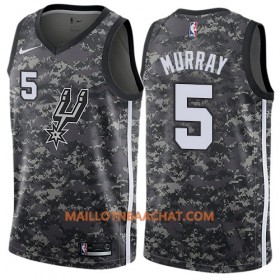 Maillot NBA San Antonio Spurs Dejounte Murray 5 Nike City Edition Noir Swingman - Homme